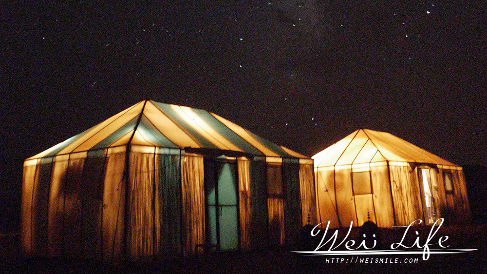 摩洛哥銀河下的夜晚魔力之旅撒哈拉沙漠裡的奢華帳篷Camping under the galaxy @Wei笑生活