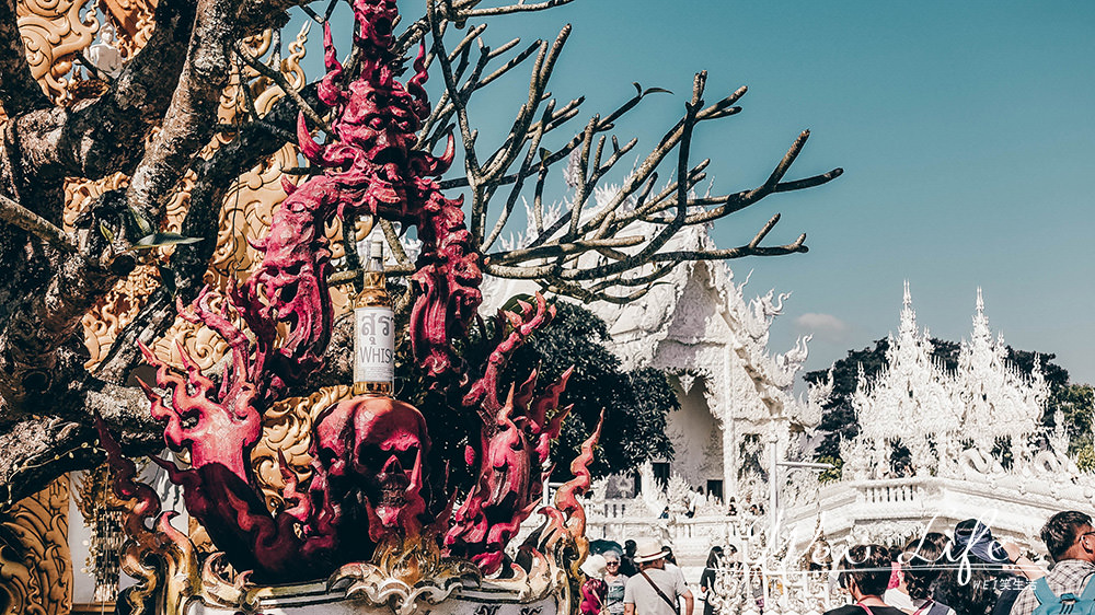 泰國旅遊✈清邁自由行旅遊景點推薦『白廟』一天從人間地獄到天堂/附上人多拍照攻略