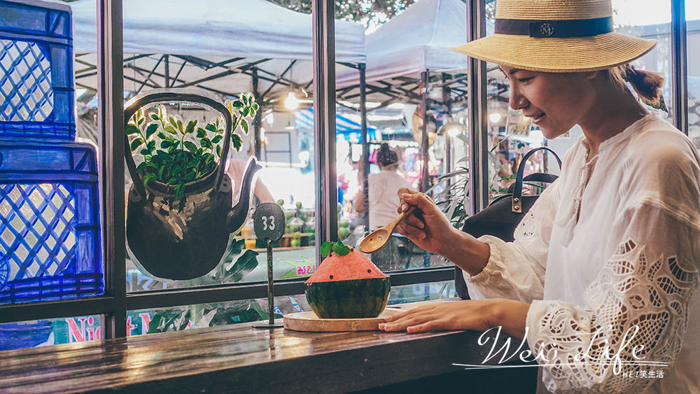 清邁甜點推薦✈泰國旅遊美食探店，尼曼路網紅店Dom Cafe人氣西瓜冰