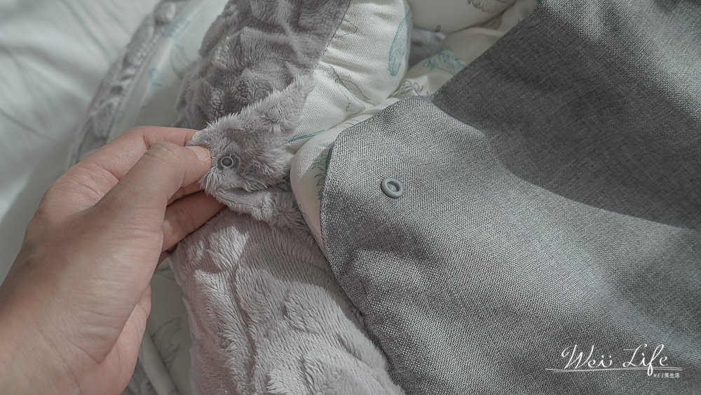 寶寶睡床推薦//波蘭MAYLILY過夜神器，床中床安撫寶寶、超柔軟豆豆毯、雙面推車墊、寶寶枕頭