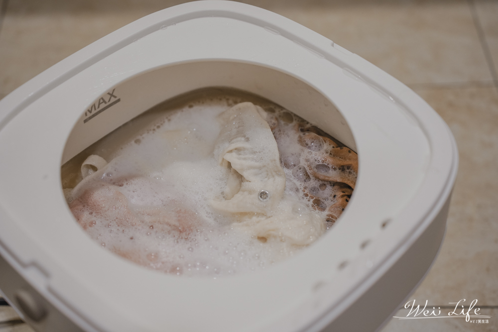 OZEN智能折疊清洗機//超好收納方便攜帶小洗衣機，殺菌清洗、加熱清洗衣物使用心得評價。