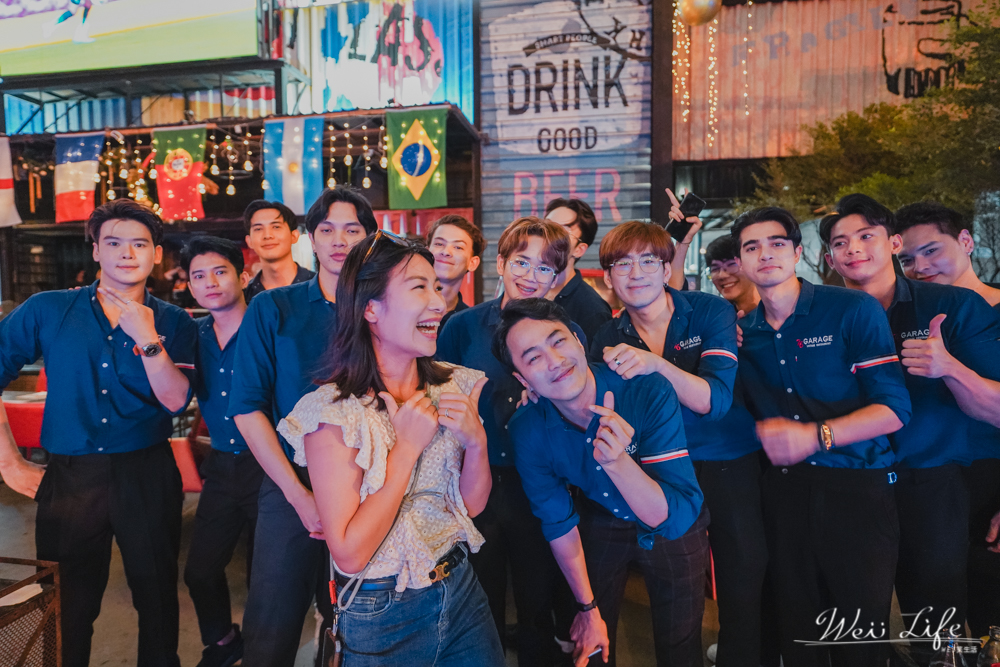 曼谷酒吧推薦//76 garage男模餐廳，韓系歐巴、濕身秀慶生嗨爆的好去處。預約、相片、交通分享