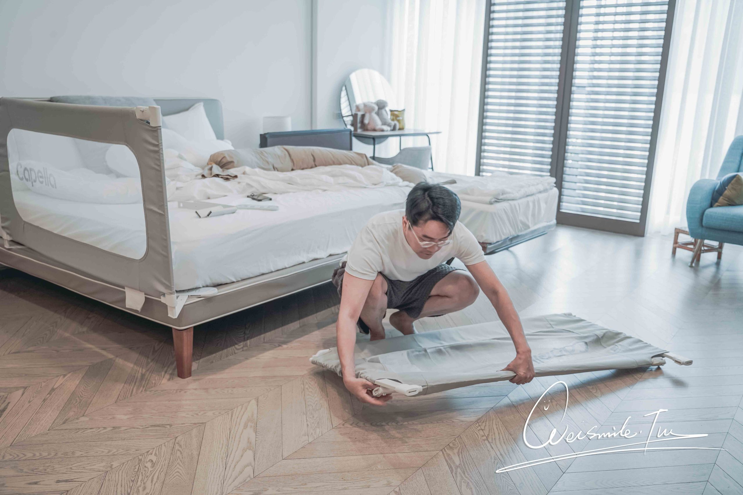 嬰兒床邊護欄推薦//Capella 兒童床邊護欄當媽後才懂的那一聲「咚」